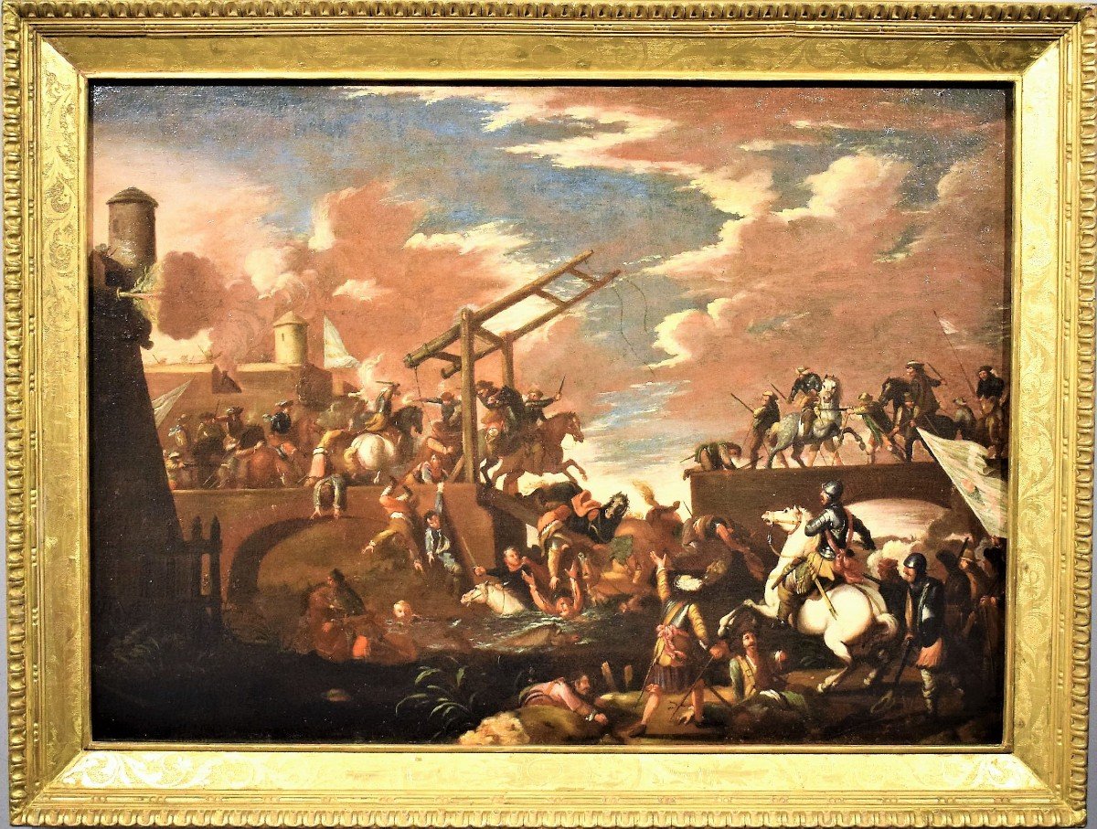 Battaglia sotto la Fortezza - Jacques Courtois il Borgognone (1621-1676)