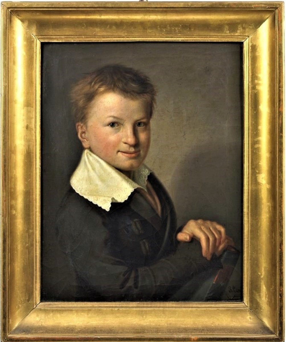 Ritratto di giovane ragazzo - JOHANNES LUTHY (Svizzera, 1803-1873)