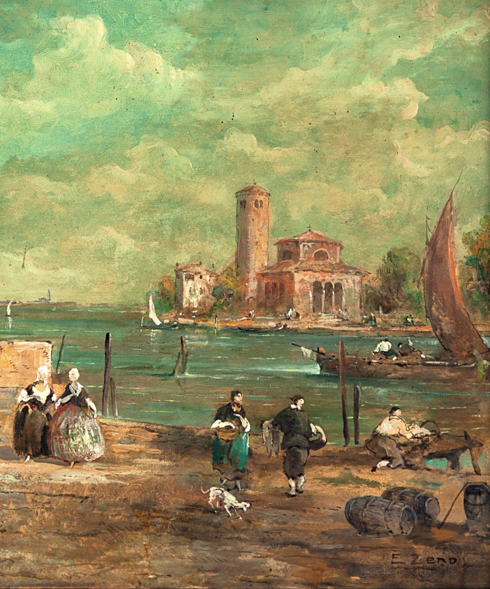 Coppia di Capricci Veneziani - Eugenio Bonivento - detto "Zeno" (1880-1956)-photo-4