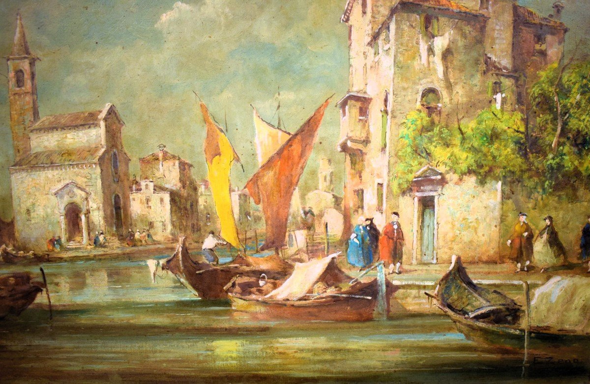 Coppia di Capricci Veneziani - Eugenio Bonivento - detto "Zeno" (1880-1956)-photo-6