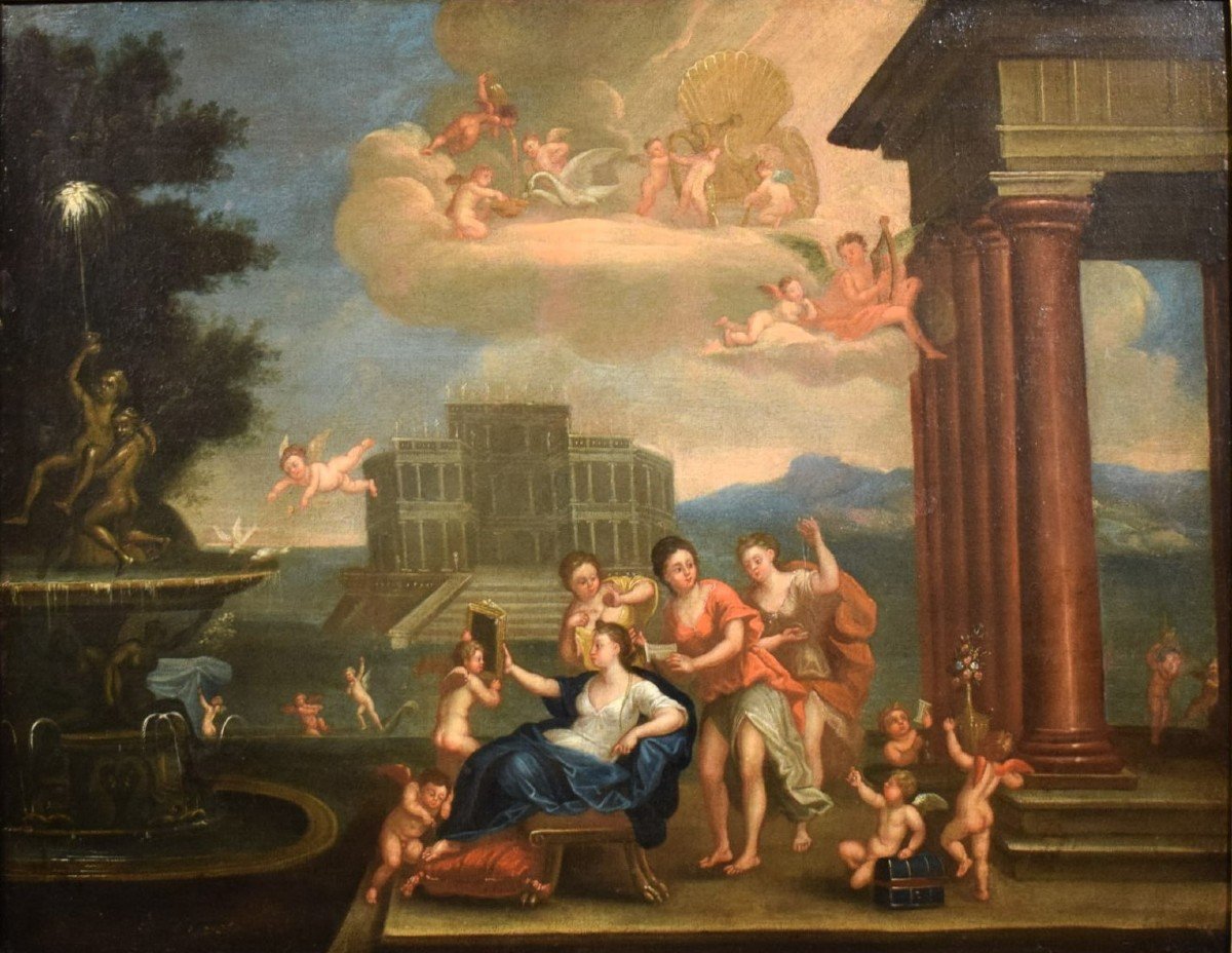 La toilette di Venere - cerchia di Francesco Albani (Bologna 1578-1660)-photo-1