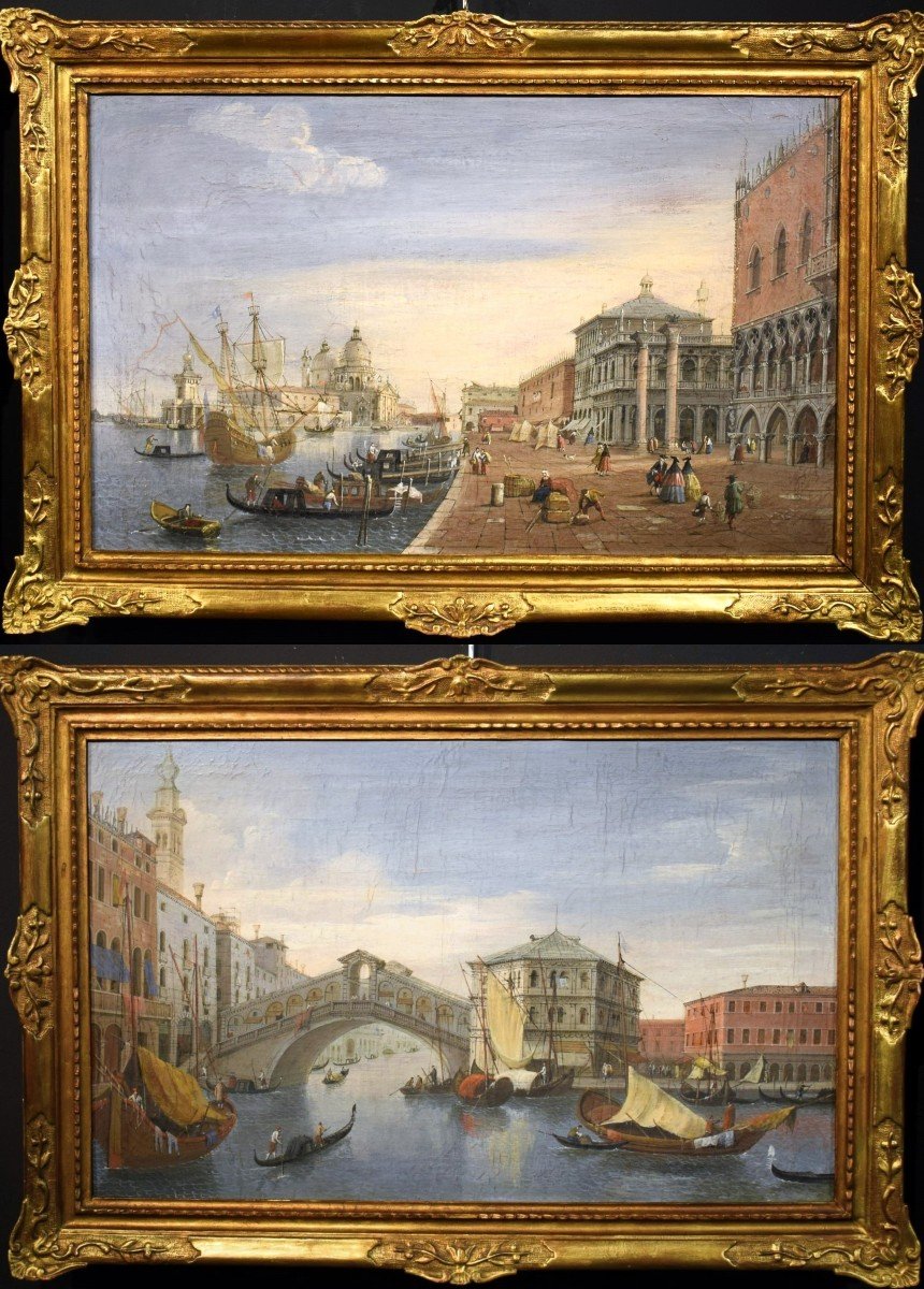 Venezia, due vedute della Città - Entourage di Giacomo Guardi - fine '700