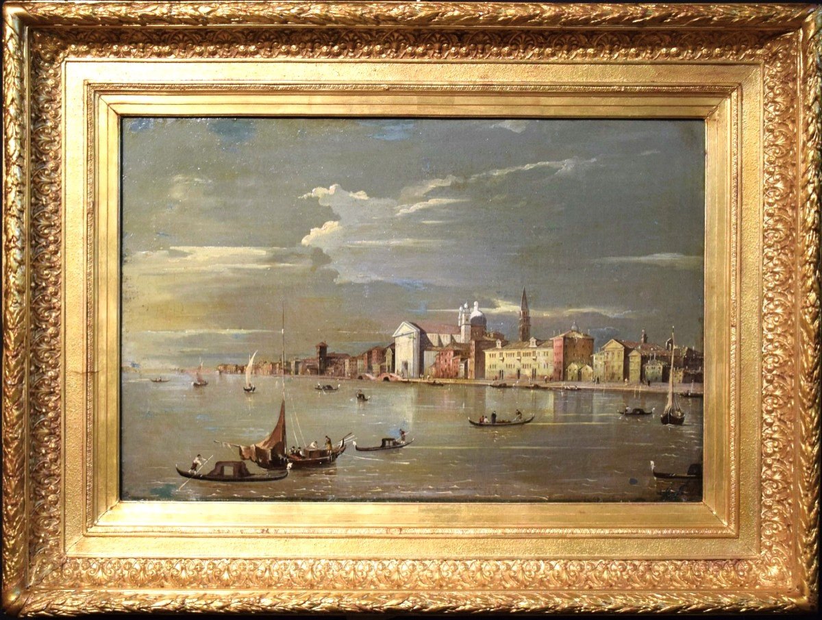 Venezia, il Canale della Giudecca - bottega di Francesco Guardi (Venezia 1712-1793)