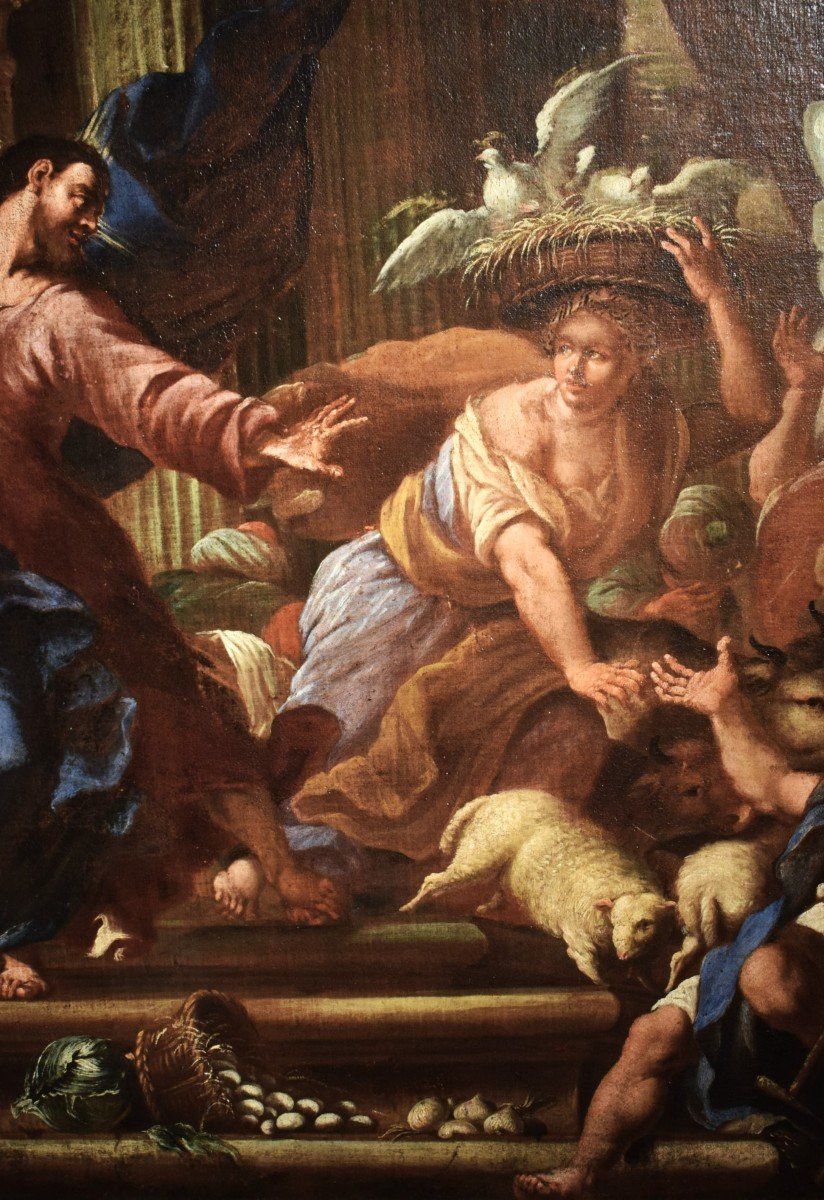 Gesù scaccia i mercanti dal tempio - Francesco Solimena (1657- 1747) bottega-photo-3