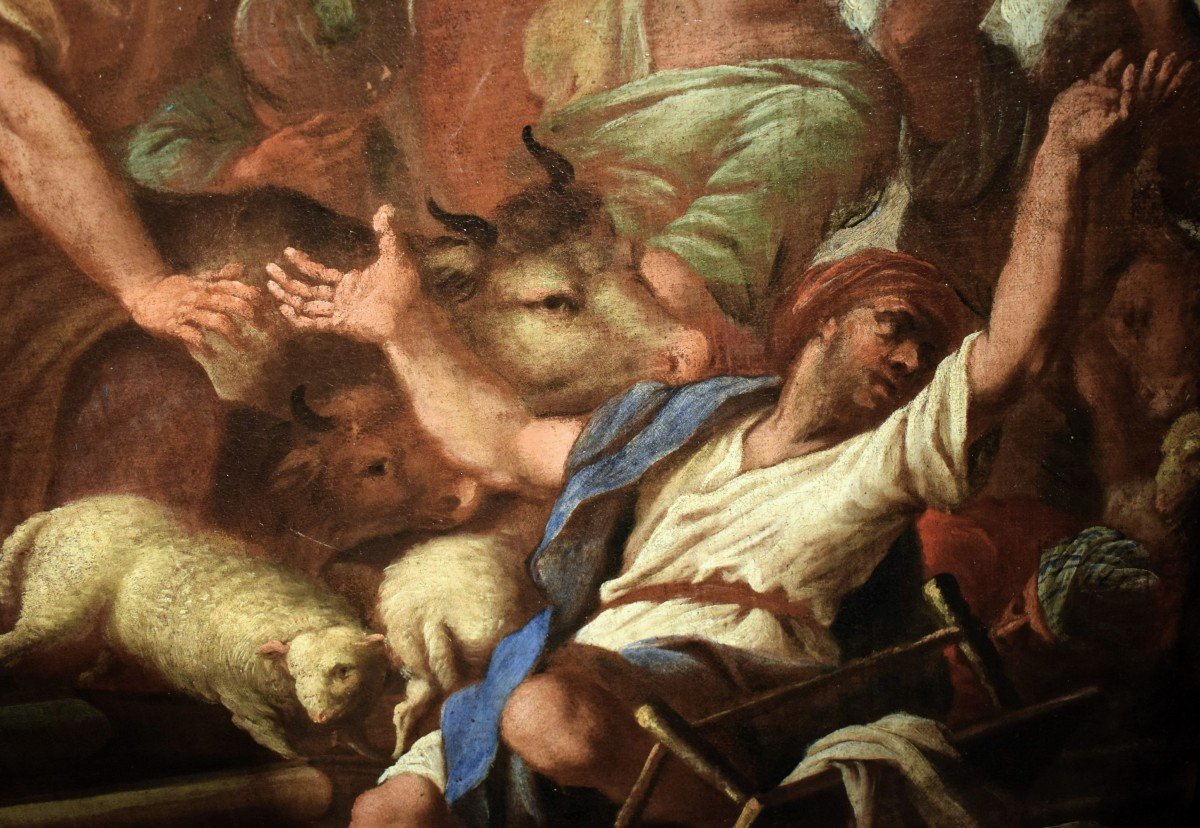 Gesù scaccia i mercanti dal tempio - Francesco Solimena (1657- 1747) bottega-photo-4