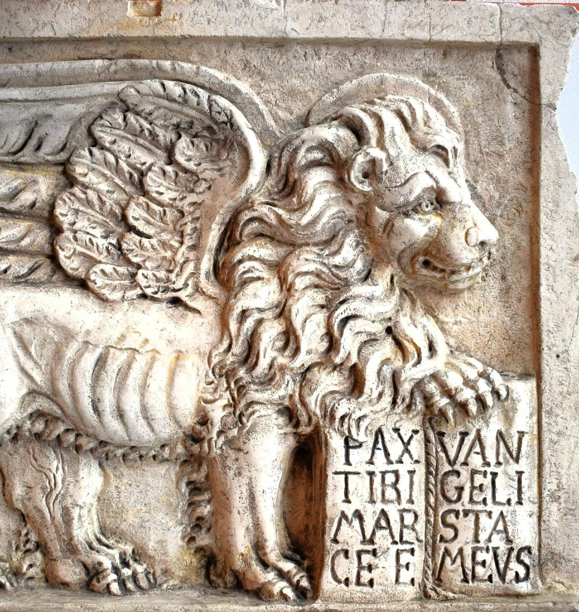 Il Leone di San Marco - Sculpture en marmo bianco d'Istria -photo-4