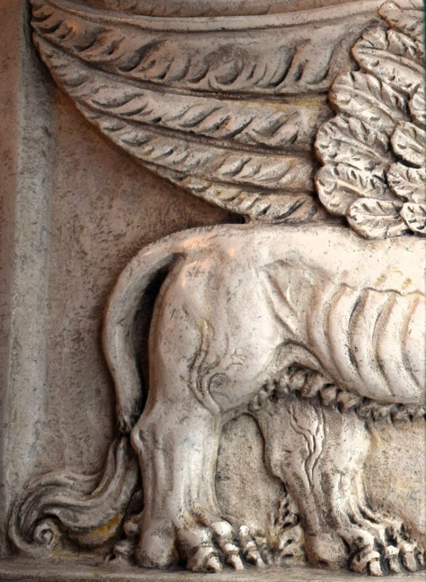 Il Leone di San Marco - Sculpture en marmo bianco d'Istria -photo-1