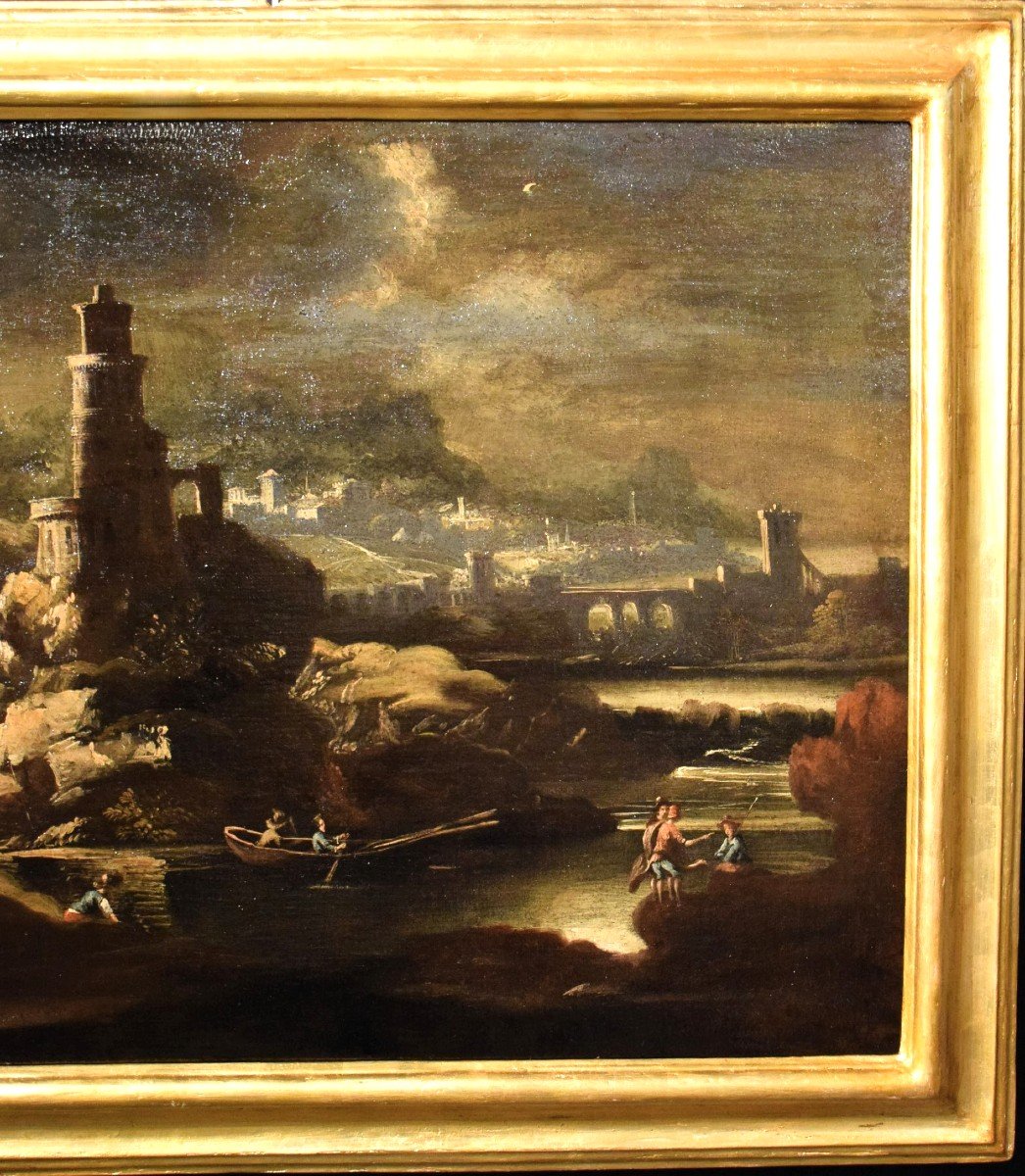 Paesaggio notturno - Pieter Mulier (Haarlem,1637- Milano,1701) cerchia -photo-4