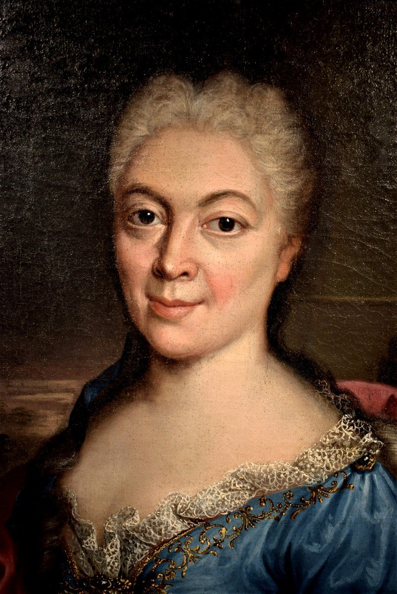 Paire De Portraits Atelier Nicolas De Largillière Vers 1730-photo-2