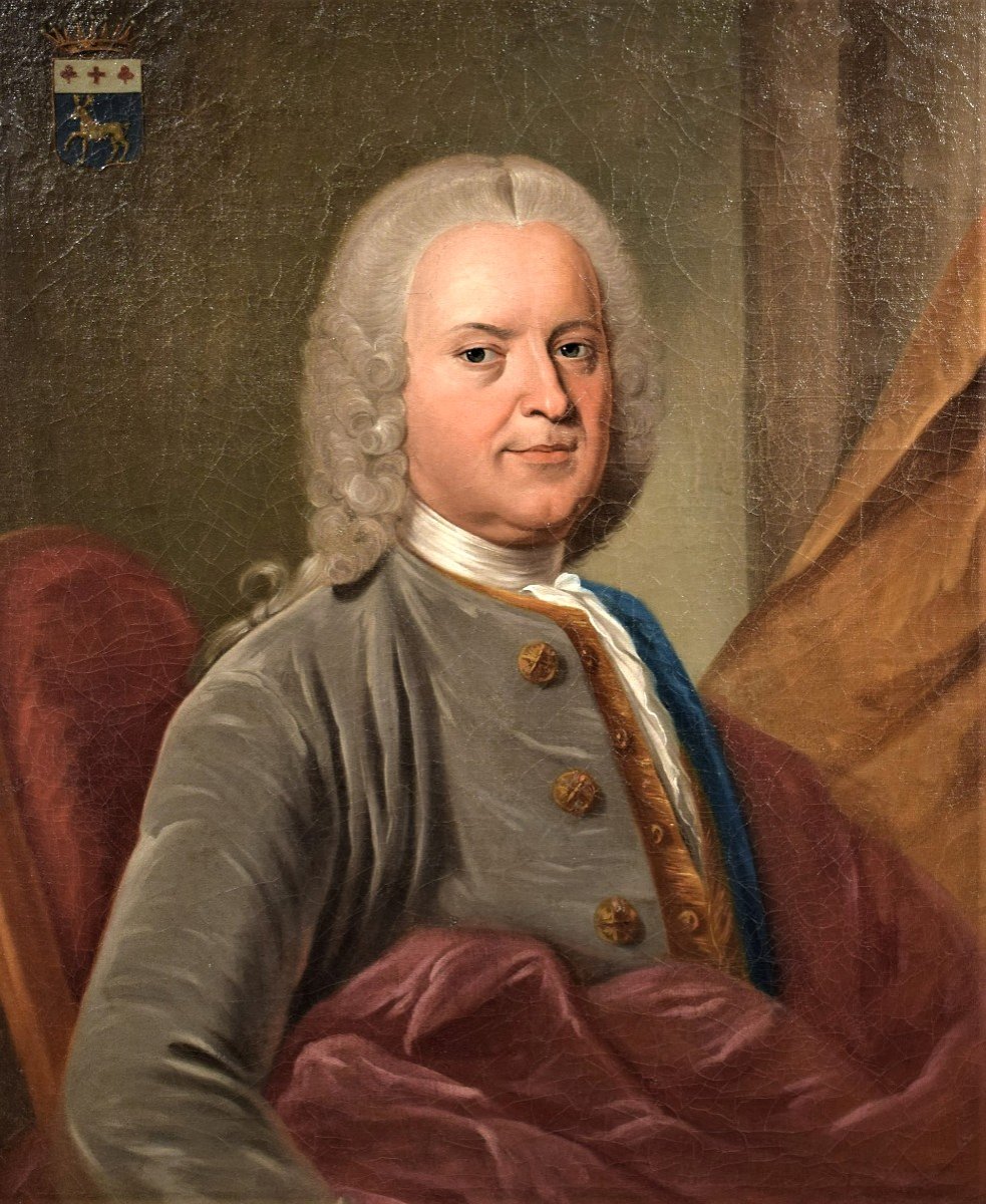 Paire De Portraits Atelier Nicolas De Largillière Vers 1730-photo-2