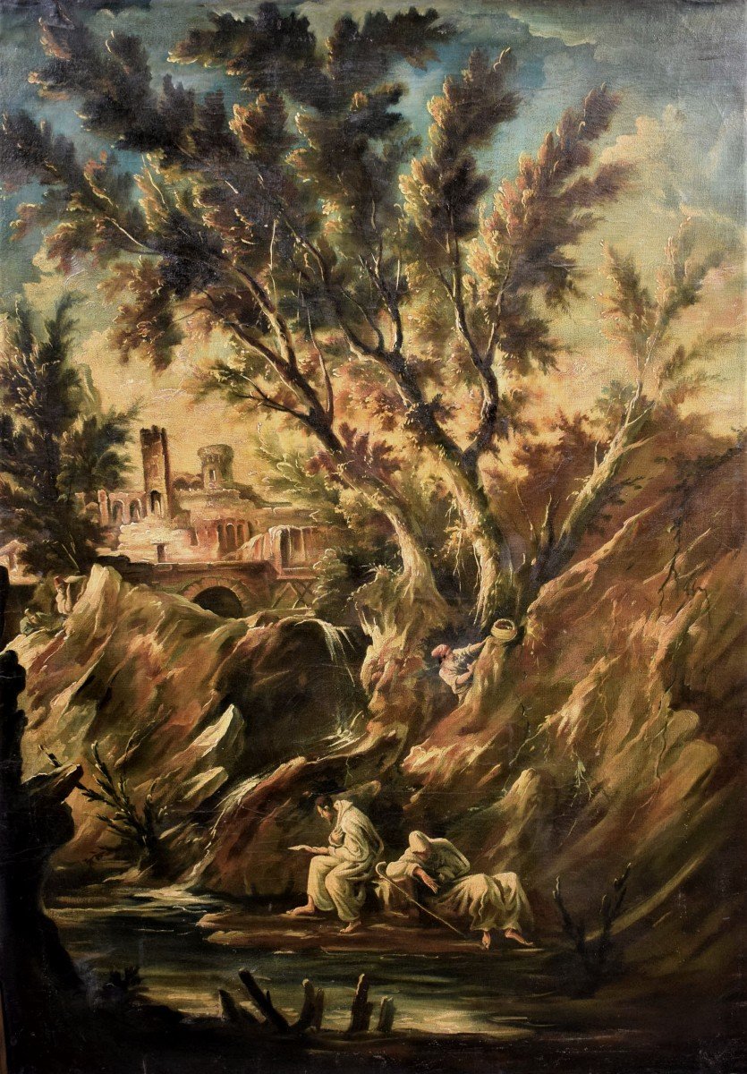 Paesaggio fantastico - Alessandro Magnasco (Genova 1667 - 1749)