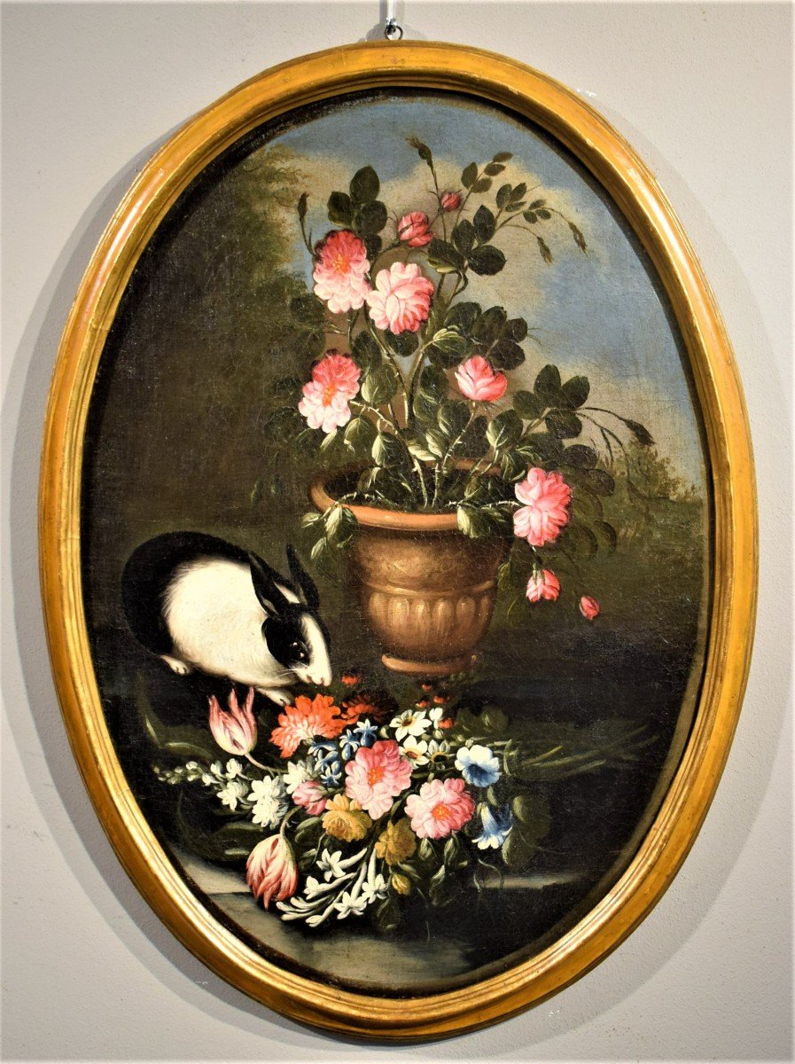 Coppia nature morte- Francesco Lavagna ( Napoli 1678-1724)-photo-3