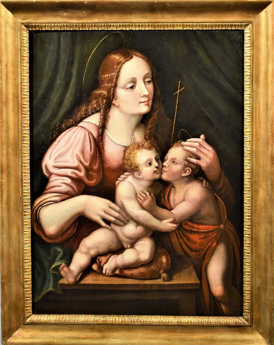 Madonna col Bambino e San Giovannino  - Scuola Lombarda del '500, bottega del Giampietrino 