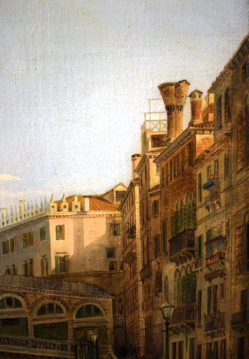  Venezia, Il Ponte di Rialto -  Giuseppe Coen (Treviso 1811–1856 Venezia)-photo-4