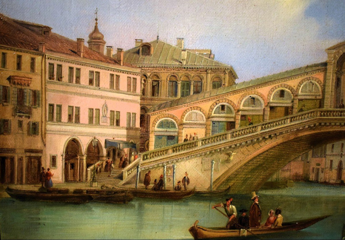  Venezia, Il Ponte di Rialto -  Giuseppe Coen (Treviso 1811–1856 Venezia)-photo-1