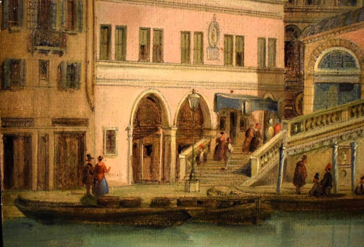  Venezia, Il Ponte di Rialto -  Giuseppe Coen (Treviso 1811–1856 Venezia)-photo-4