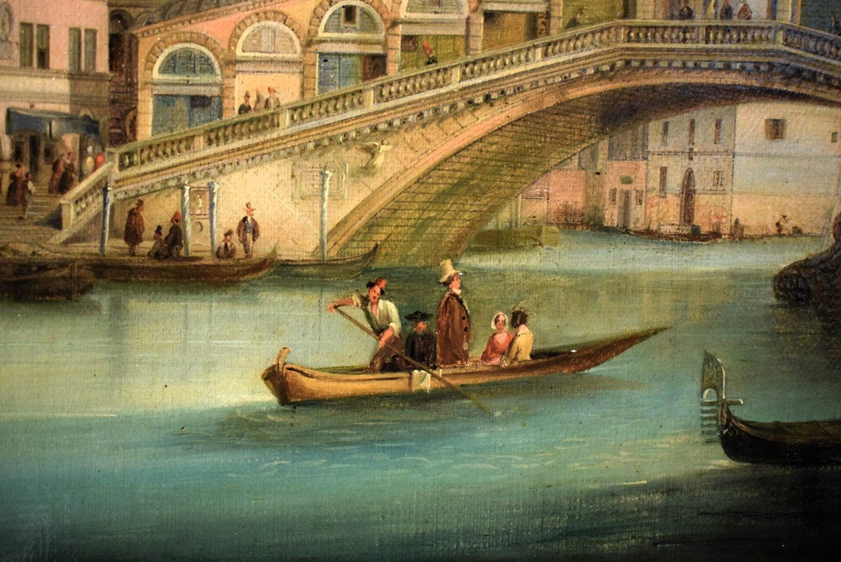  Venezia, Il Ponte di Rialto -  Giuseppe Coen (Treviso 1811–1856 Venezia)-photo-5