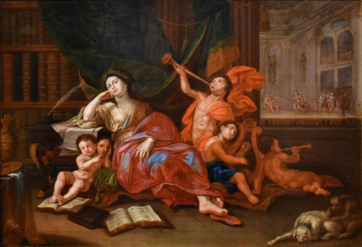 Allegoria del teatro - Carle Van Loo (1705-1765) entourage