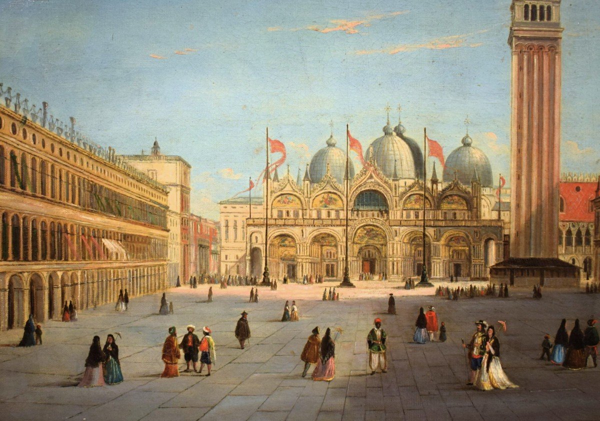 Venezia, Piazza San Marco - cerchia di Canaletto  (Venezia, 1697–1768) -photo-2