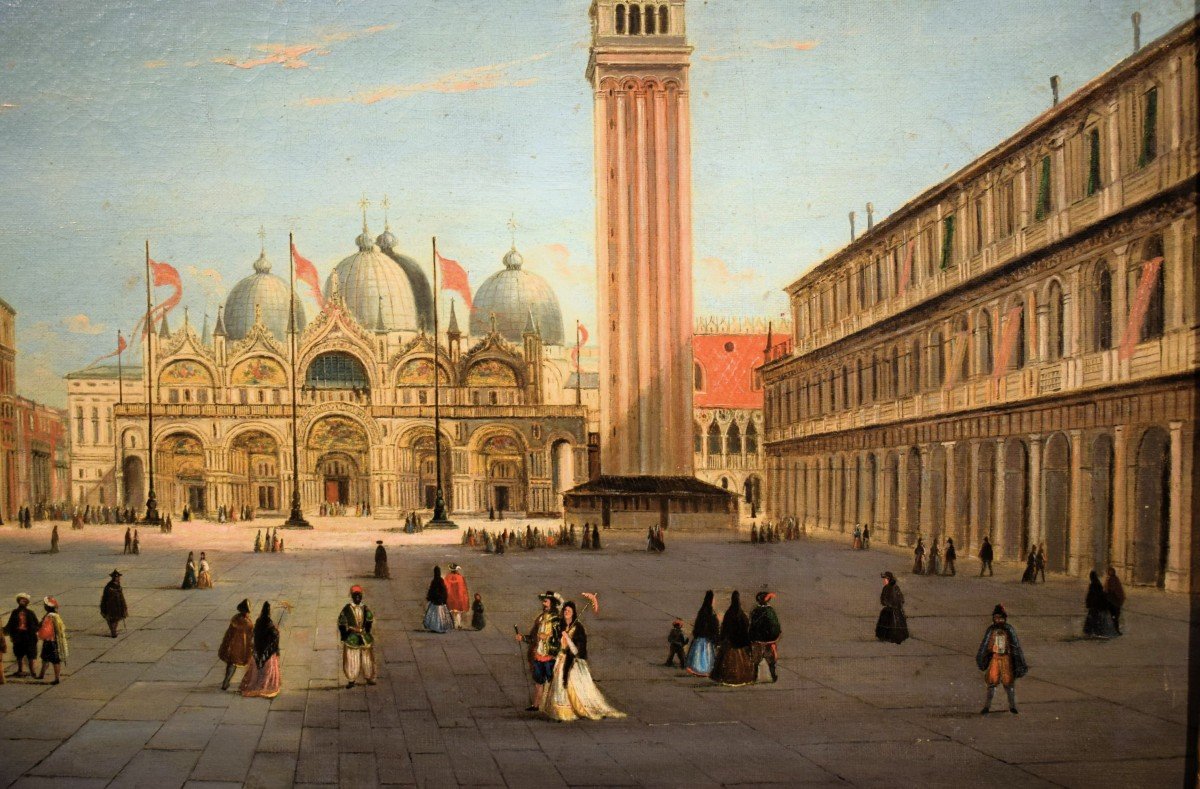 Venezia, Piazza San Marco - cerchia di Canaletto  (Venezia, 1697–1768) -photo-4