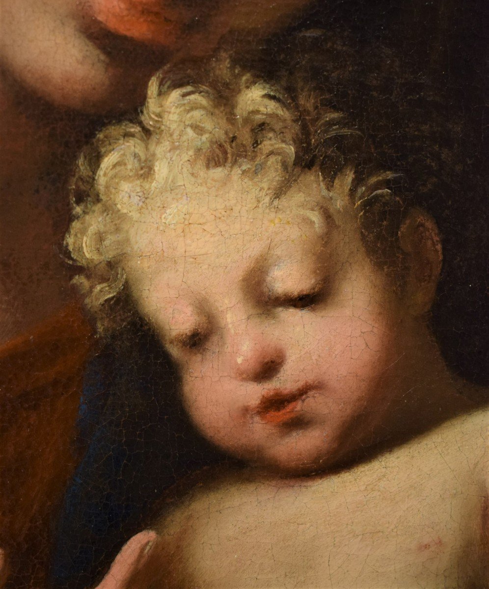 Madonna col Bambino e San Giovannino  -Jacopo Amigoni (Napoli1682-Madrid 1752) bottega-photo-1