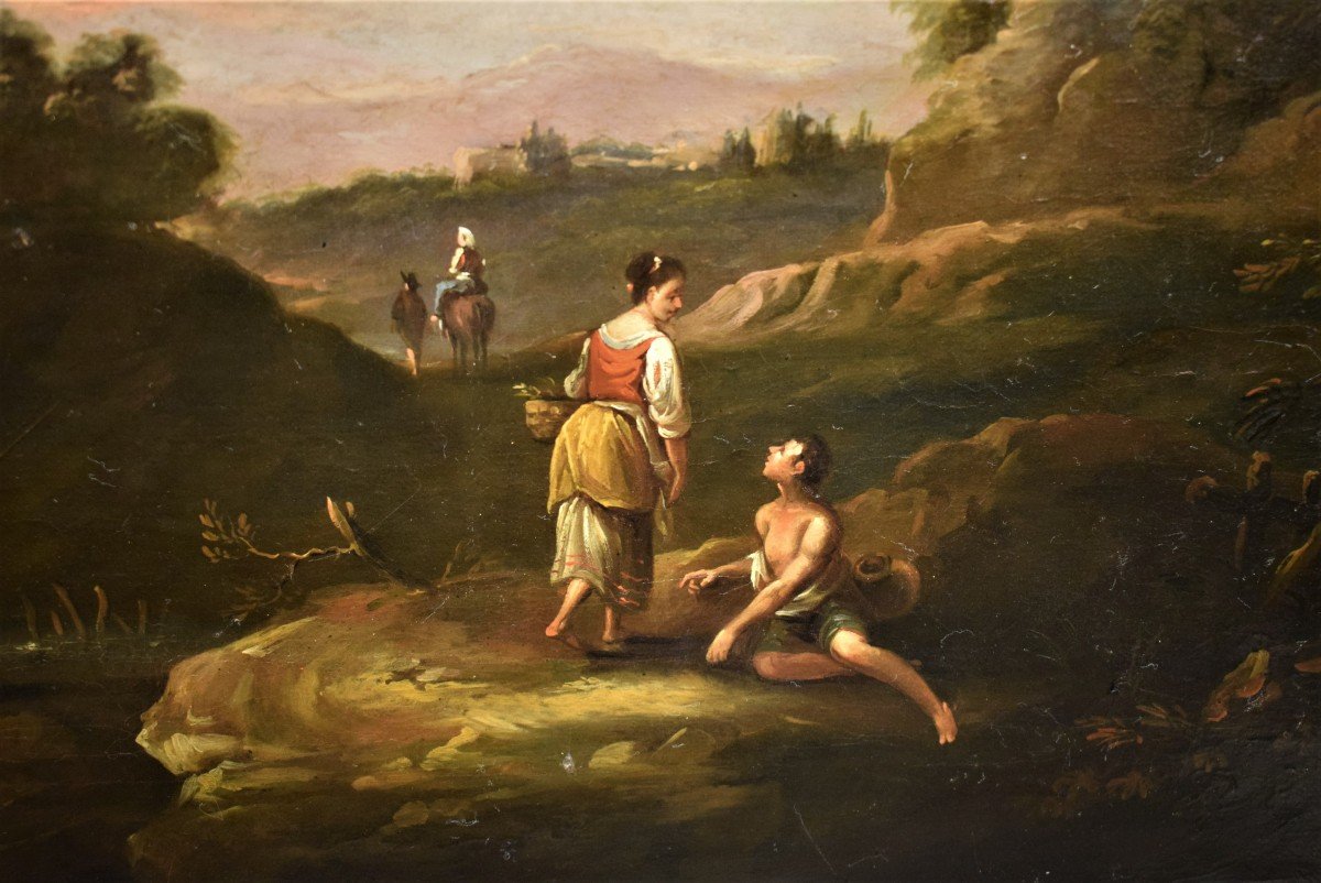 Paesaggio Pastorale idilliaco -  Francesco Zuccarelli (Pitigliano 1702-Firenze1788)-photo-1