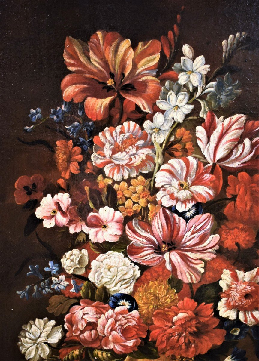 Natura morta di fiori - bottega di Nicolas Baudesson (Troyes, 1611 – Parigi, 1680)-photo-3