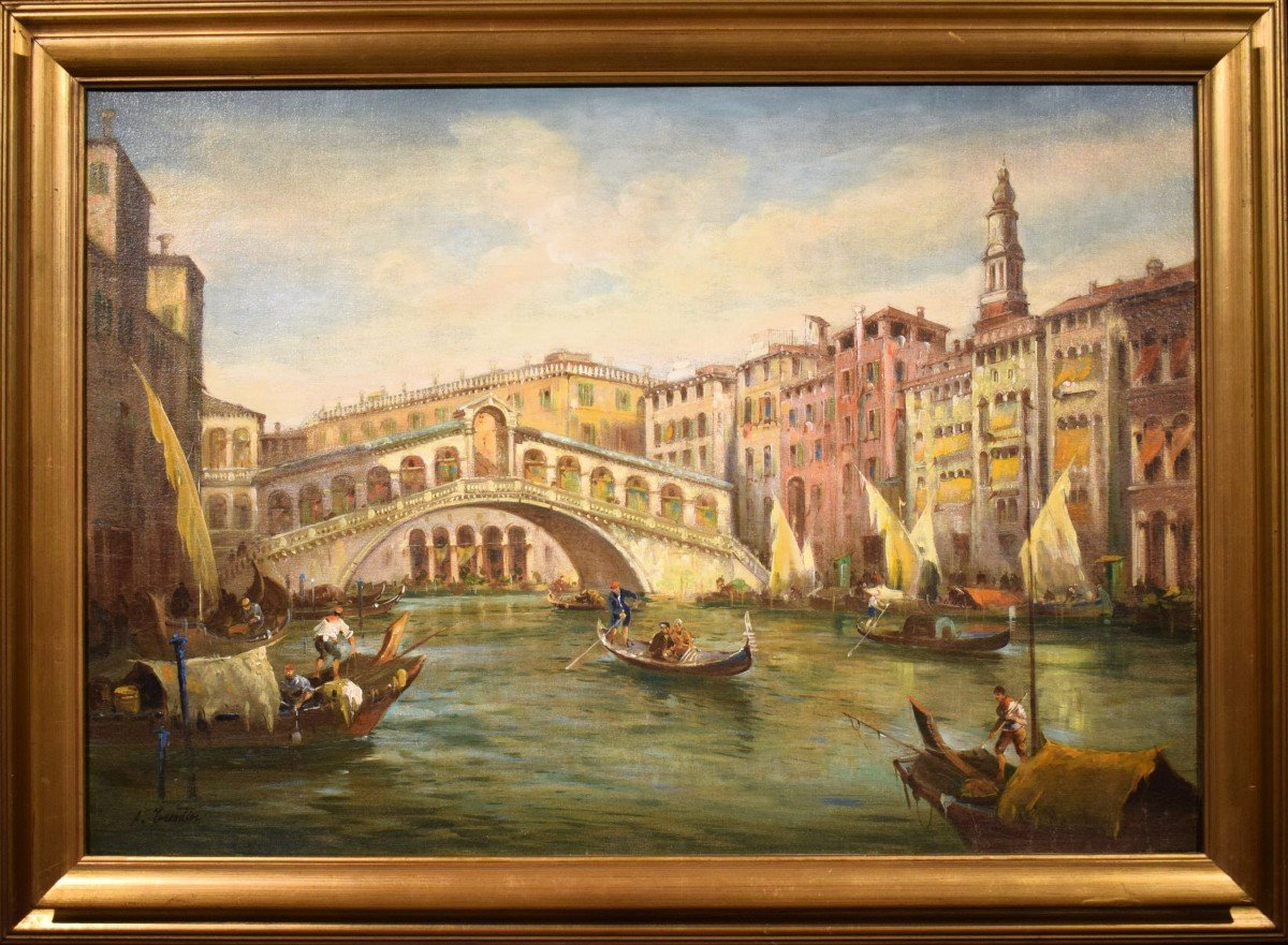 Canal Grande e Ponte di Rialto Angelo Trentin (Udine 1850- Vienna 1912)