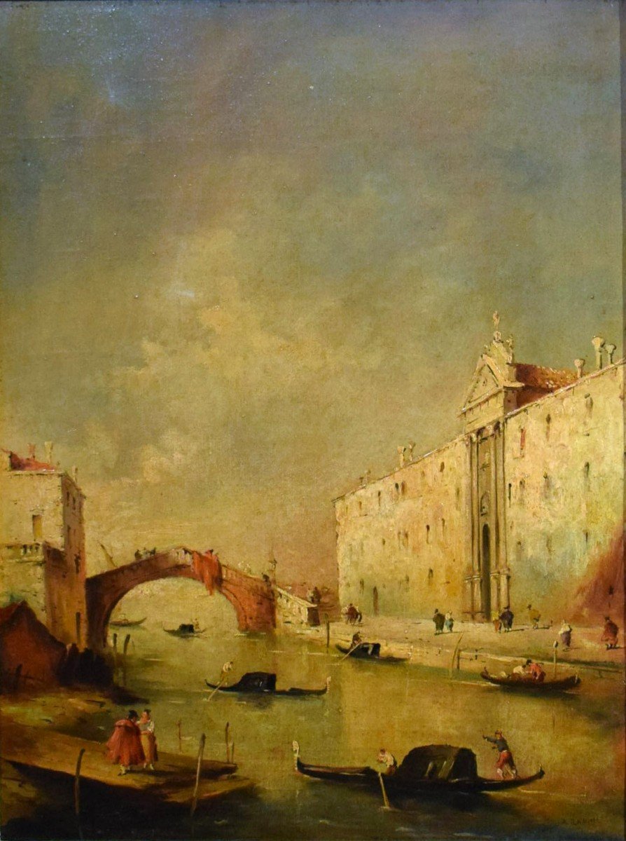 Venezia, Canale dei Mendicanti - da Francesco Guardi -  fine '800-photo-2