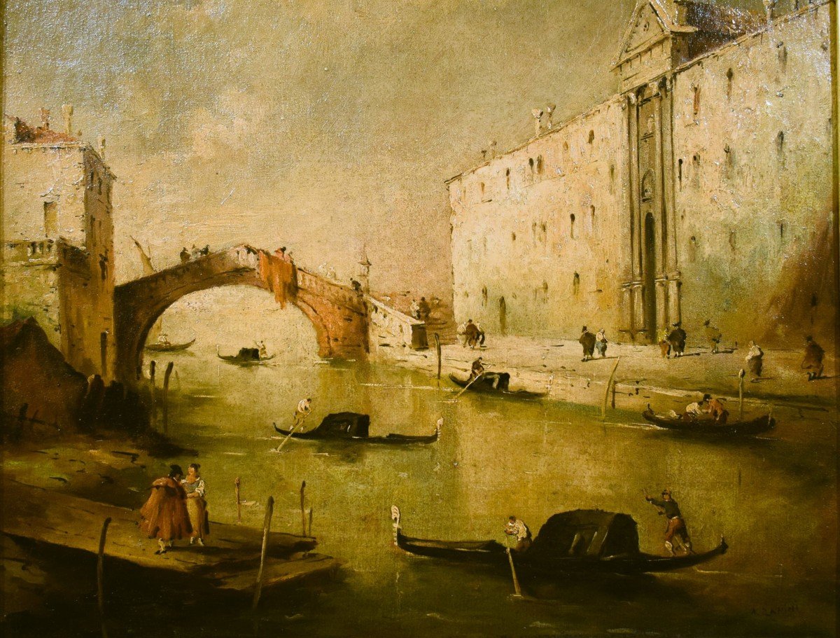 Venezia, Canale dei Mendicanti - da Francesco Guardi -  fine '800-photo-1