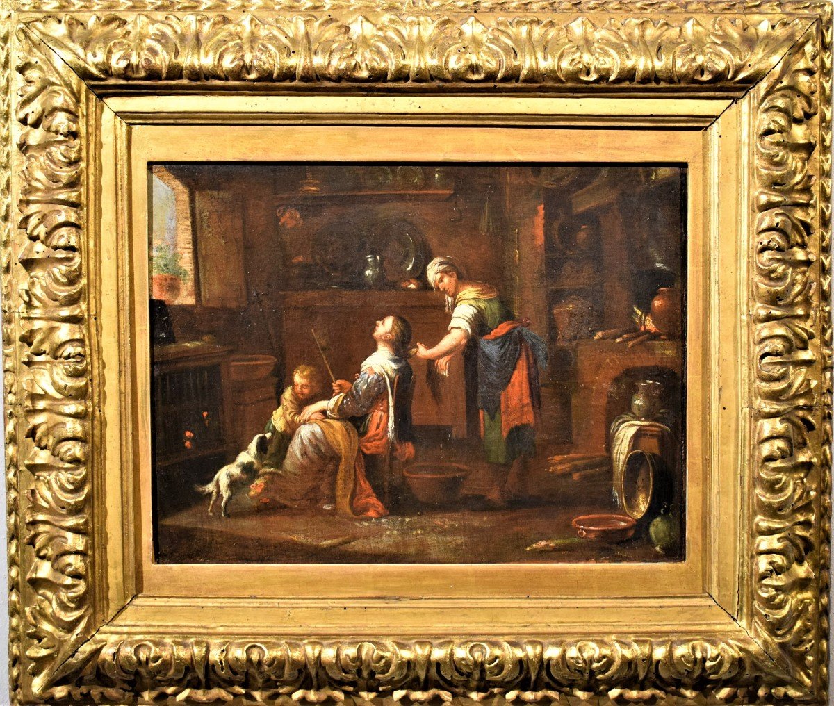 Interno con scena di toaletta - David Teniers II (1610- 1690) bottega