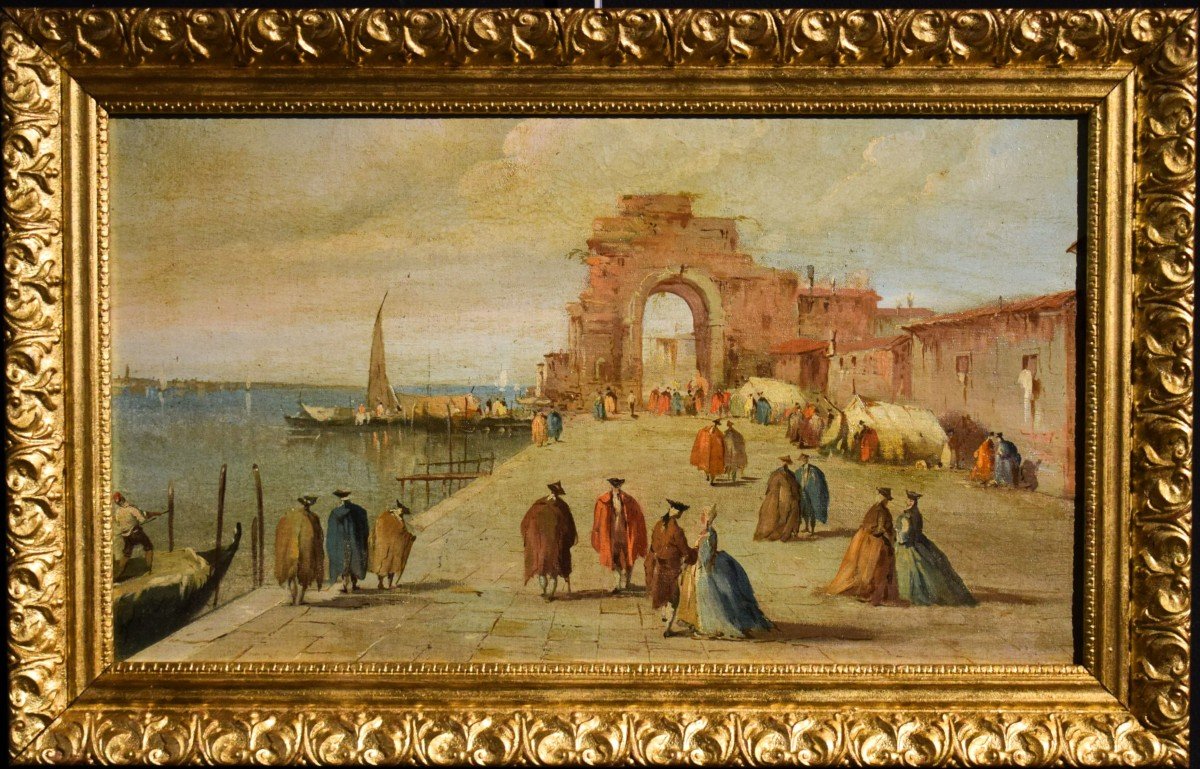 Capriccio veneziano  - Scuola di Francesco Guardi. Fine '800