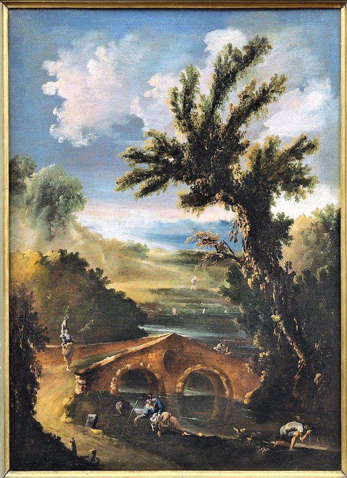 Paire De Paysages Italiens Signés Et Datés 1709-photo-3