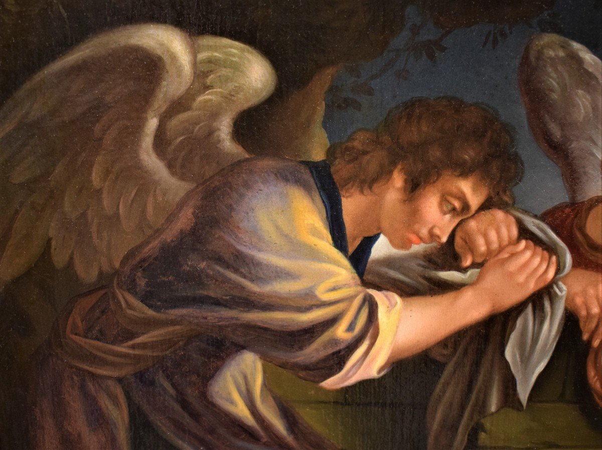 Christ mort pleuré par deux Anges - Bologne XVIIème  (Guercino)-photo-5