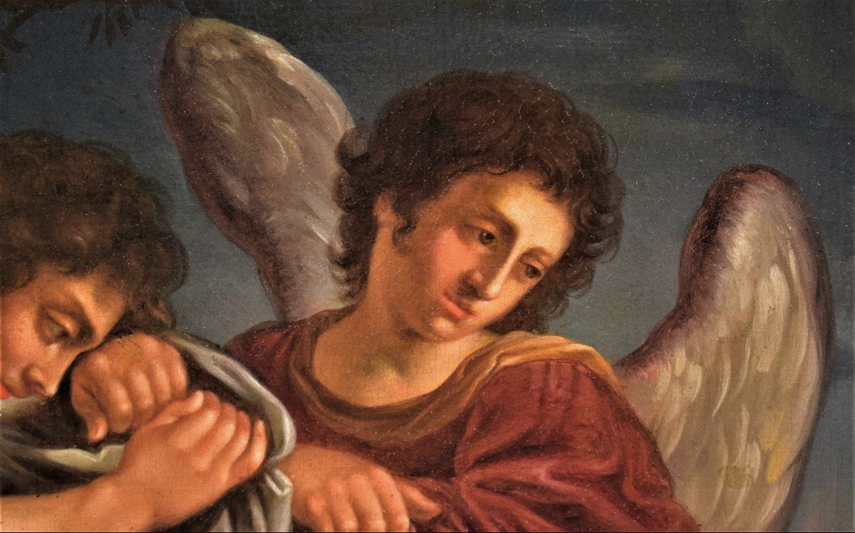 Christ mort pleuré par deux Anges - Bologne XVIIème  (Guercino)-photo-6