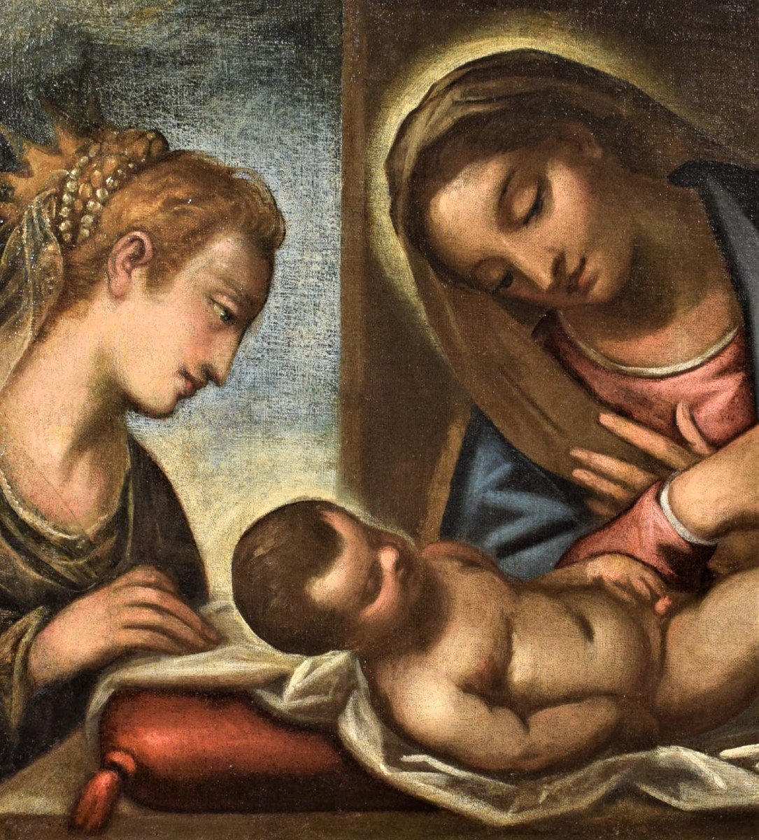 Sacra Famiglia con Santa  Caterina Luca Cambiaso  XVI° secolo bottega-photo-3