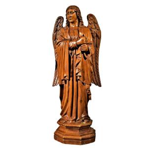 Arcangelo - scultura fiamminga del '700 in legno di tiglio
