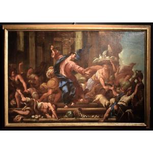 Gesù scaccia i mercanti dal tempio - Francesco Solimena (1657- 1747) bottega