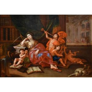 Allegoria del teatro - Carle Van Loo (1705-1765) entourage