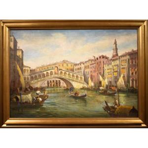 Canal Grande e Ponte di Rialto Angelo Trentin (Udine 1850- Vienna 1912)