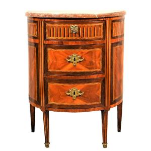 Petite Commode Louis XVI demi-lune  Turin,  1780 