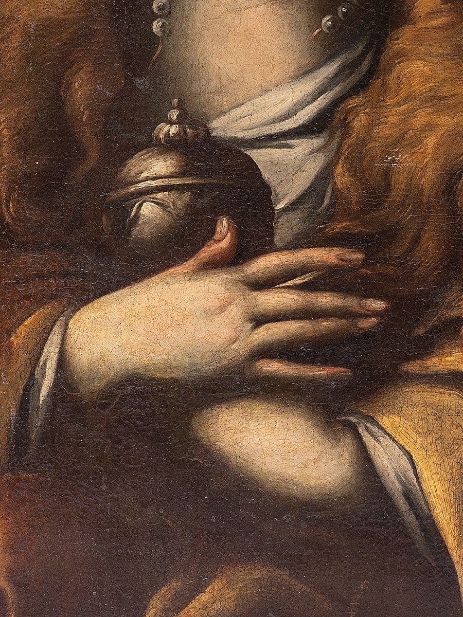 MADDALENA PENITENTE - Dipinto su tela XVII secolo-photo-3