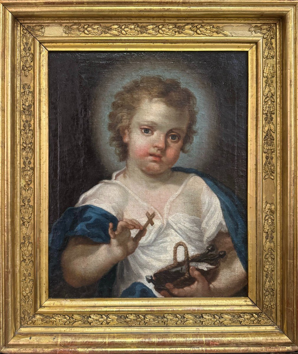 Ritratto di Gesù Bambino - olio su tela - Giuseppe Angeli-photo-4