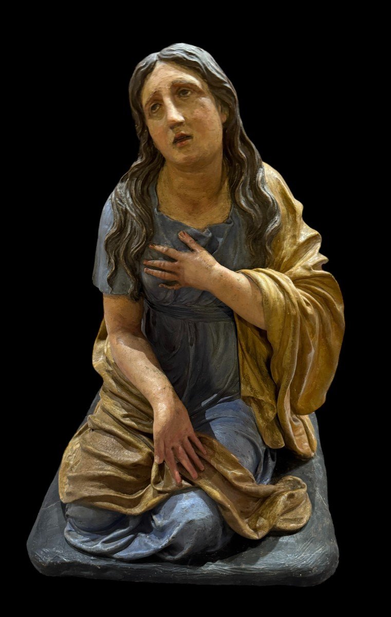 MADDALENA IN TERRACOTTA POLICROMA - GIUSEPPE MARIA MAZZA