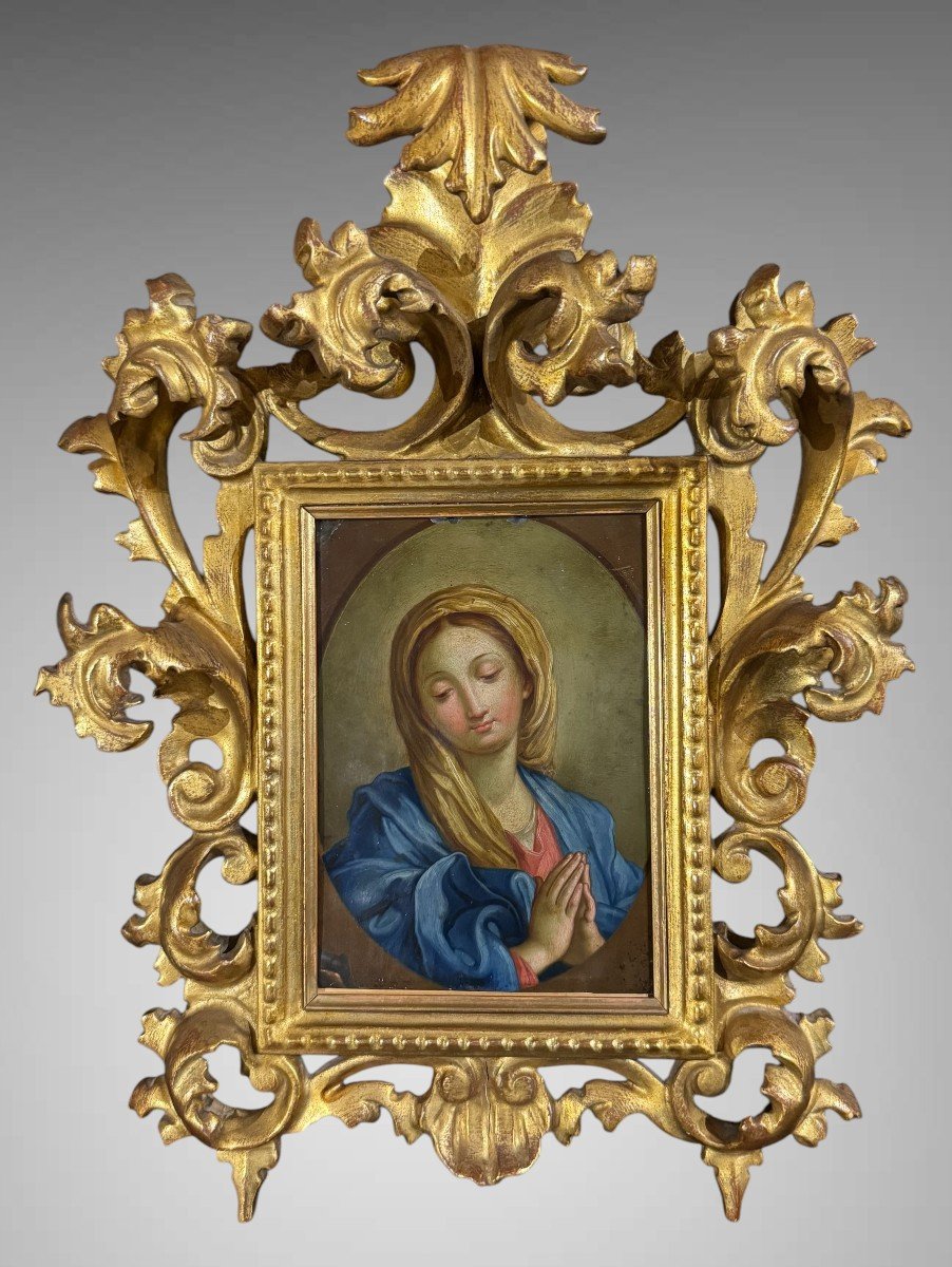 Madonna in preghiera – dipinto ad olio su rame 