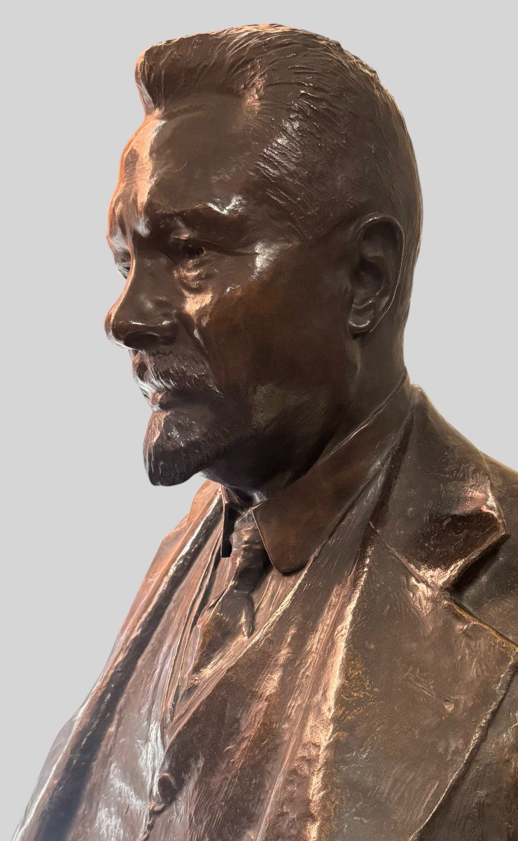 EUGENIO MACCAGNANI - Busto in bronzo del Ministro Luigi Dari-photo-3