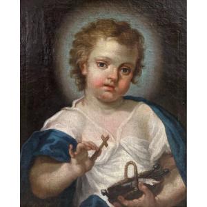 Ritratto di Gesù Bambino - olio su tela - Giuseppe Angeli