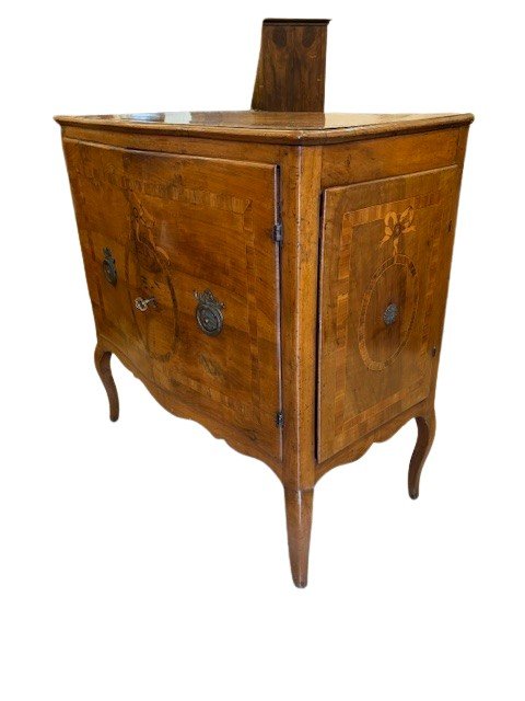 piccola credenza emiliana con sportelli laterali e fronte mosso-photo-2