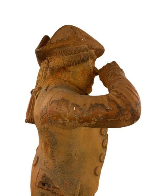 scultura in terracotta raffigurante uno sniffatore di tabacco-photo-3