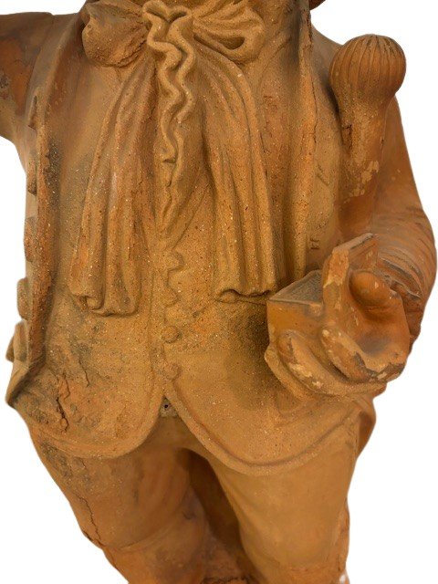 scultura in terracotta raffigurante uno sniffatore di tabacco-photo-4